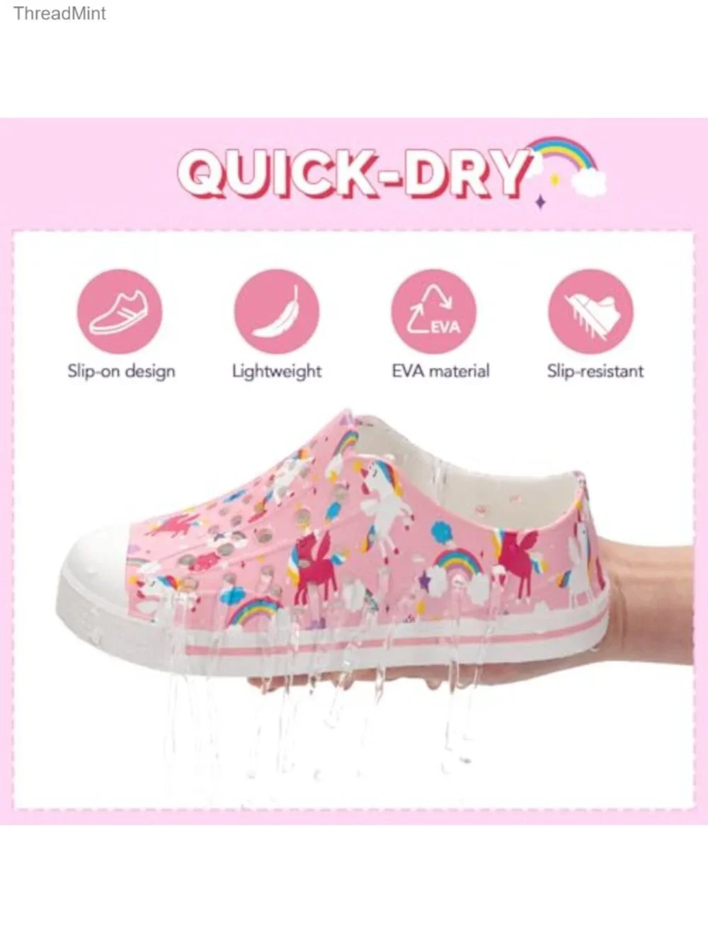 Toddler Water Shoes for Boys Girls | EVA Quick-Dry Kids Sandals Summer Beach